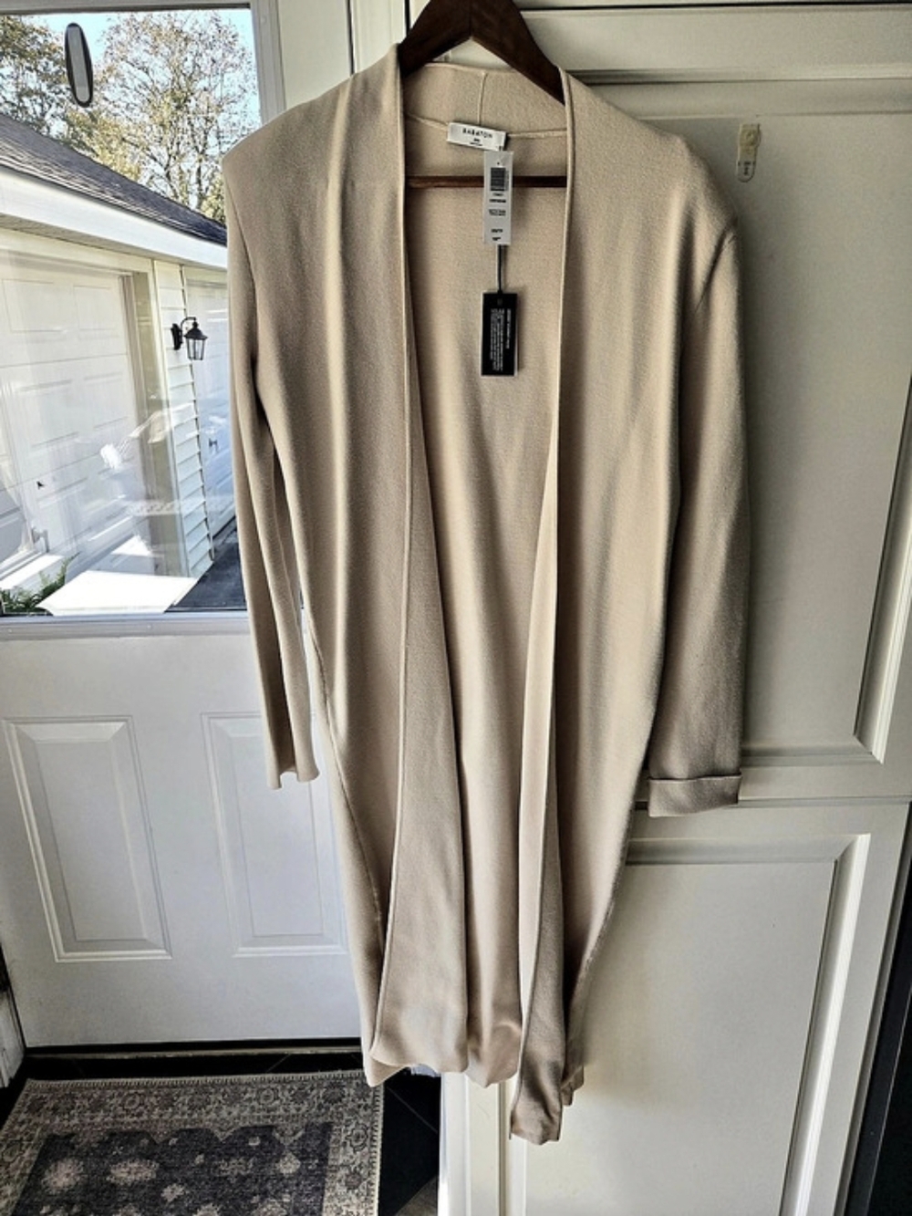 Babaton Orpheum Cardigan Open Front Cardigan, Matte Pearl, XXS